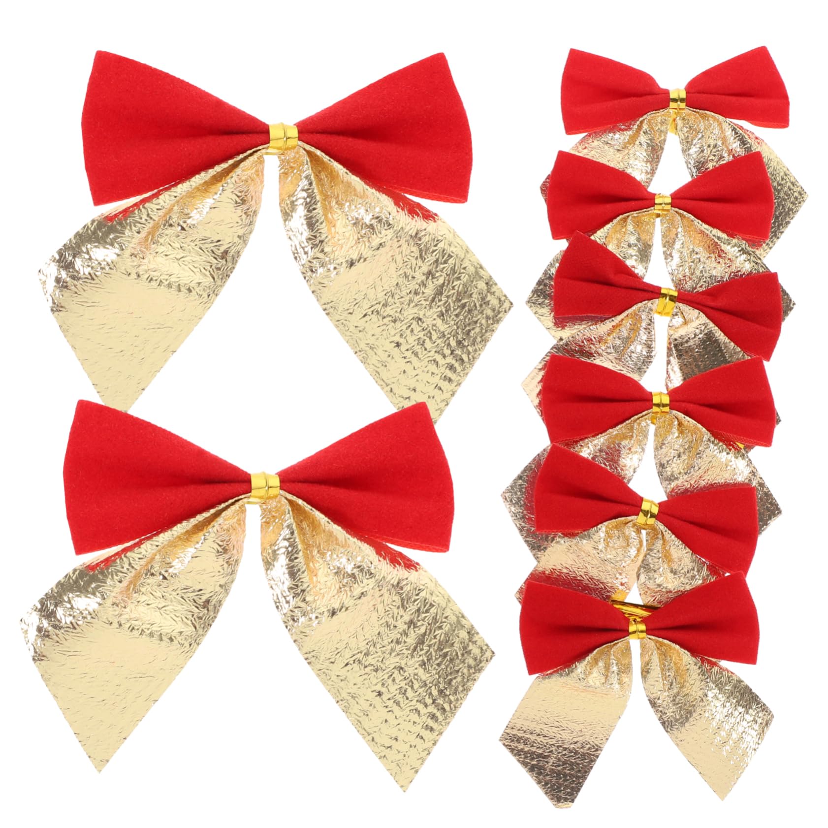 Lazos de Navidad para decoración de oro en árboles y guirnaldas del hogar