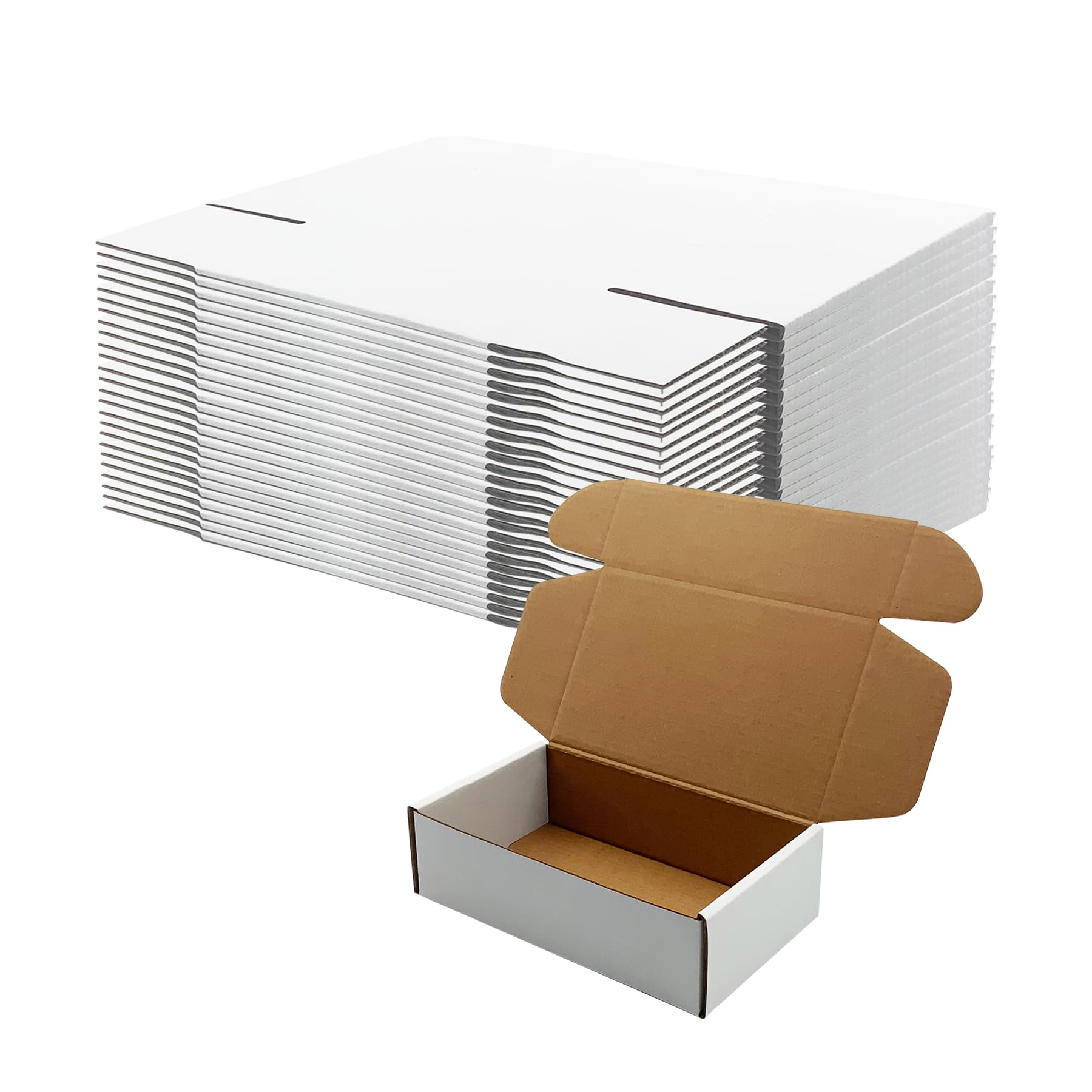 Amazon.com: 7x4x2 inch Shipping Boxes, White Corrugated Cardboard