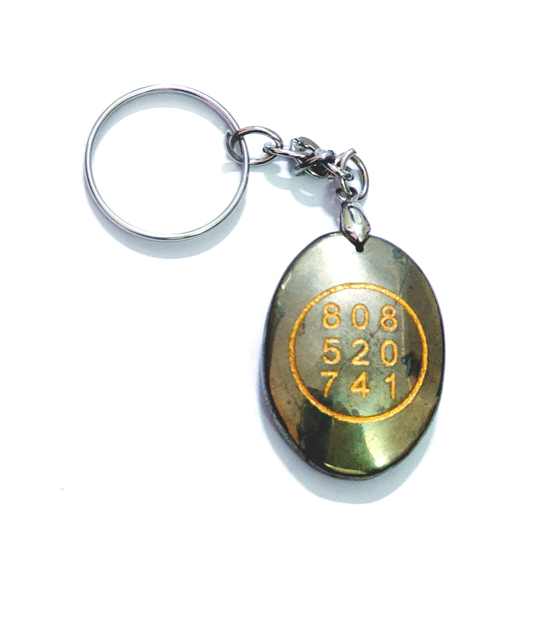 ASTROGHAR Pyrite Crystal Wealth Zibu Symbols And Switch Word Key Chain Key Ring, Standard