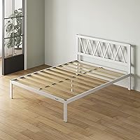 Novilla Rete Letto Singolo 90x190 con Testiera e Pediera, Struttura Letto a Doghe in Legno