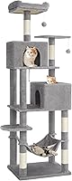 Vista 22 de Feandrea - Árbol para gatos de varios niveles para interiores, torre para gatos tipo condominio con 4 postes para rascar, 2 posaderos, hamaca y Gris