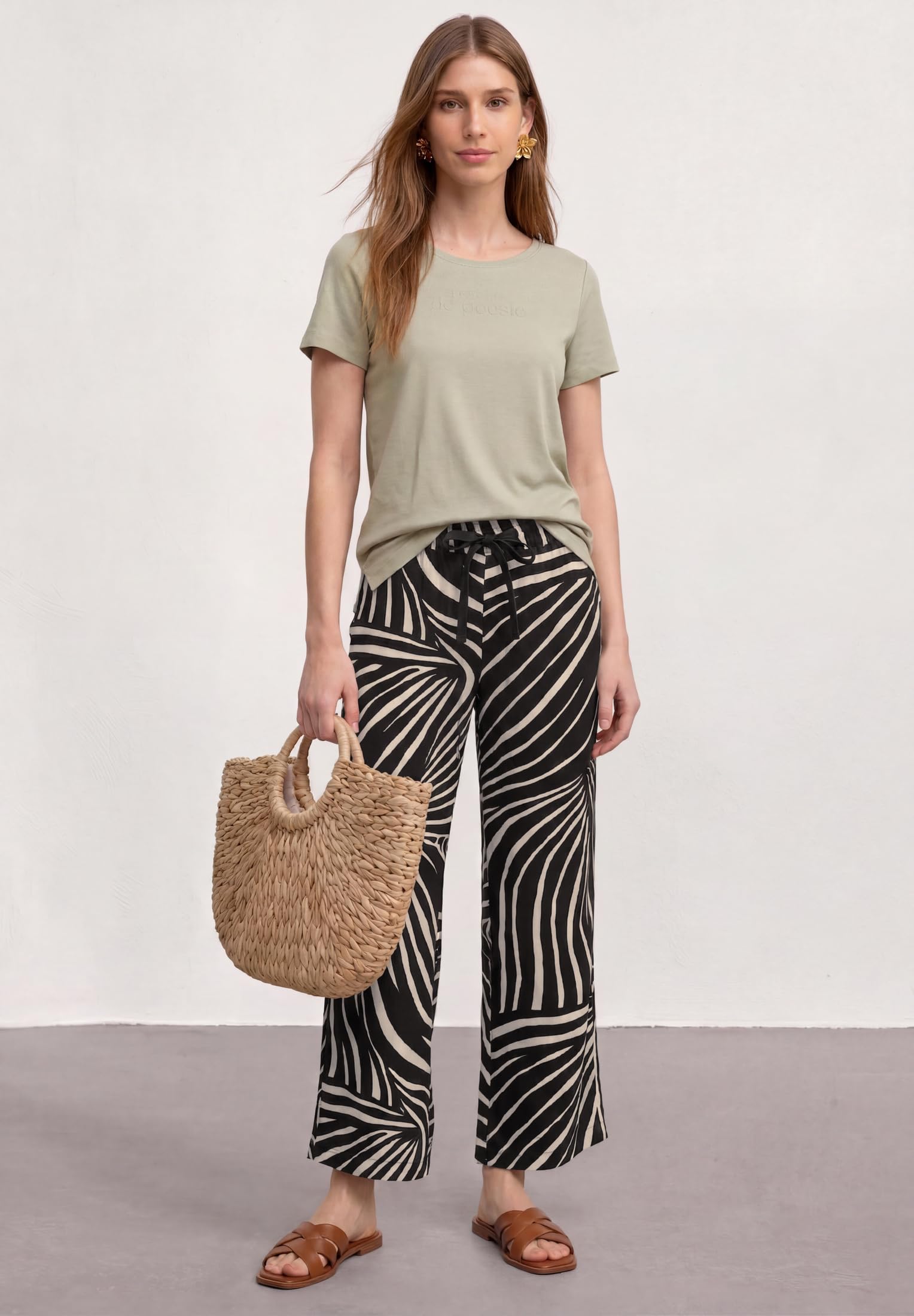 Street One Damen 7/8 Wide Leg Hose im Loose Fit 3818730