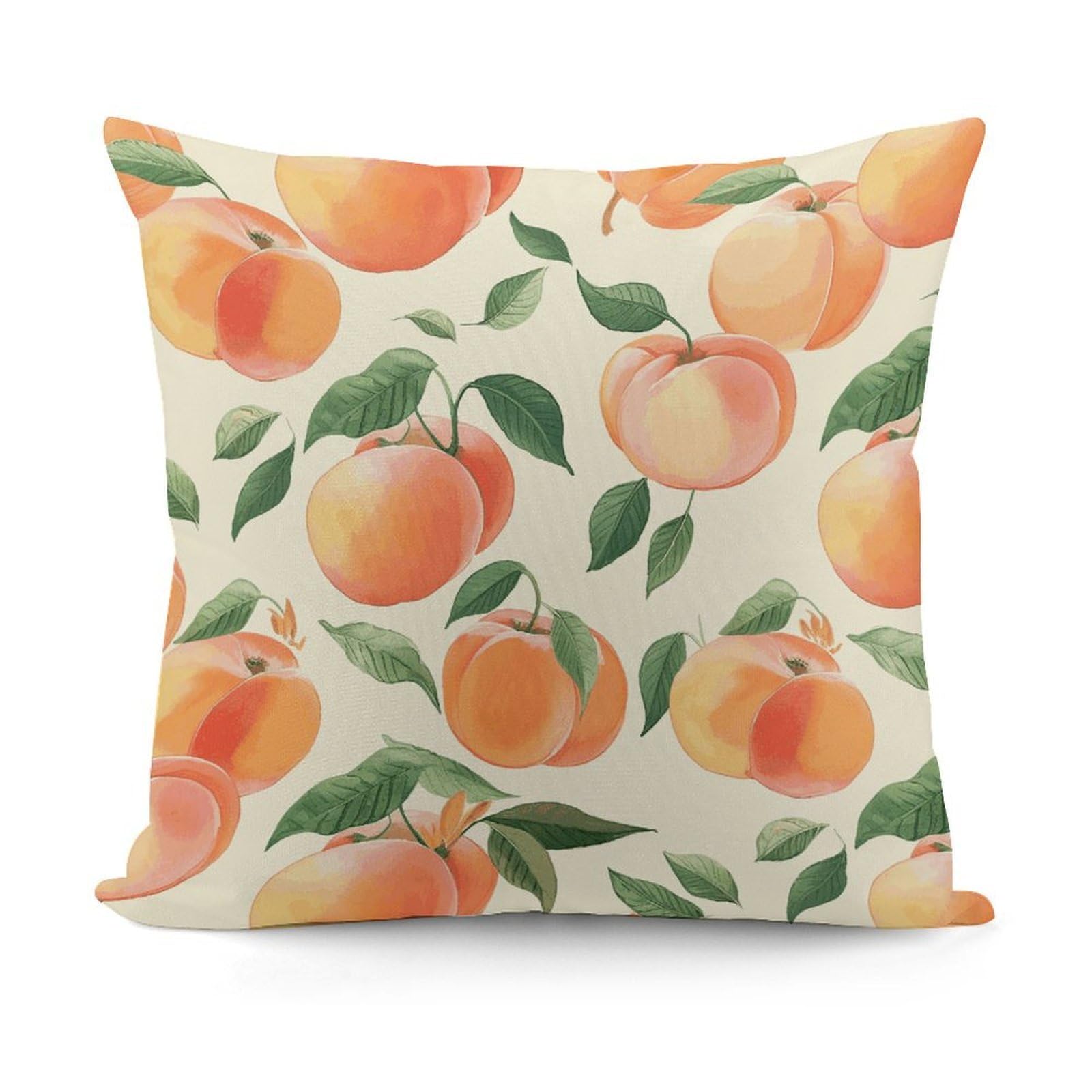 JTREHY Peach Pillow Covers Decorative Throw Pillow Covers Soft Decor Couch Cushion Case Modern Square Pillow Cases Summer Pillow Cover for Sofa Living Room 18x18 in