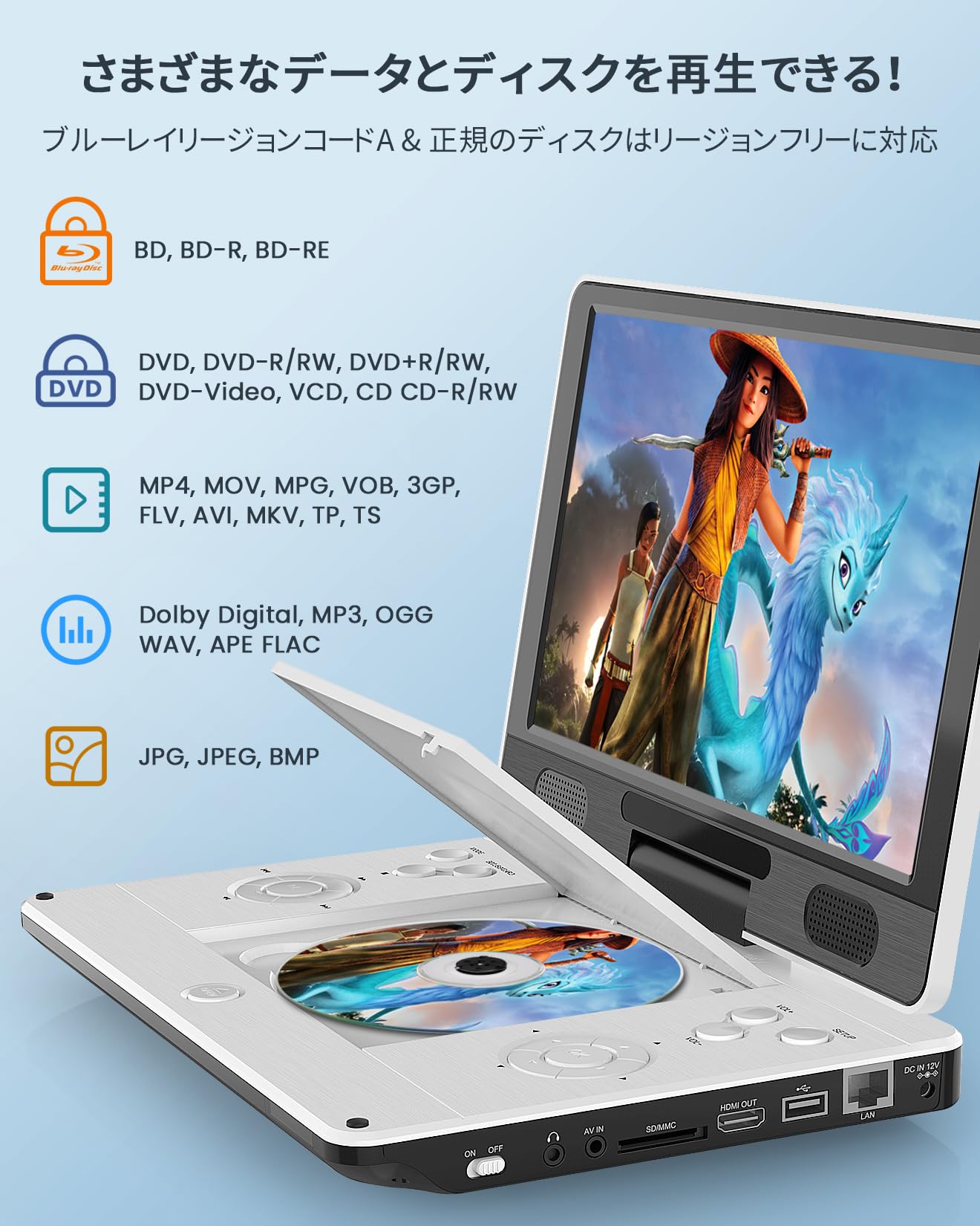 Amazon.co.jp: FANGOR: ポータブルブルーレイ/DVDプレーヤー