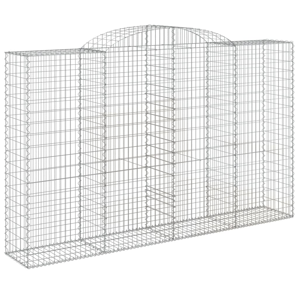Koszyk gabionowy 300 x 50 x 180/200 cm ocynkowany żelazo, dźwiękochłonna bariera ogrodowa z oczkami 5 x 10 cm i drutem 3,5 mm, wzmocnionymi haczykami w zestawie