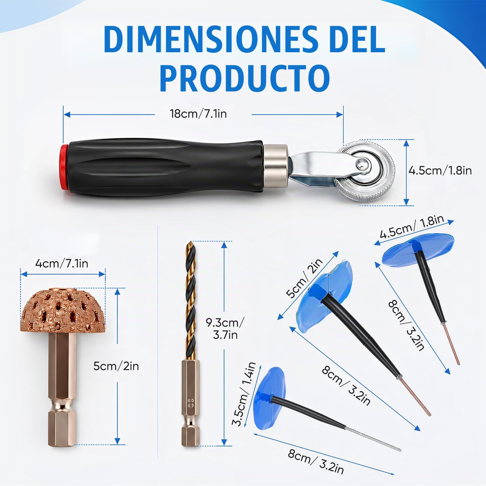 Kit Reparación Neumáticos, 27 Piezas Coches Reparación Neumáticos Para Automóviles Camiones Motocicletas Y Bicicletas Juego Multiusos Tapones Y Parches Tapones Goma Tipo Hongo Y Herramientas Inserción