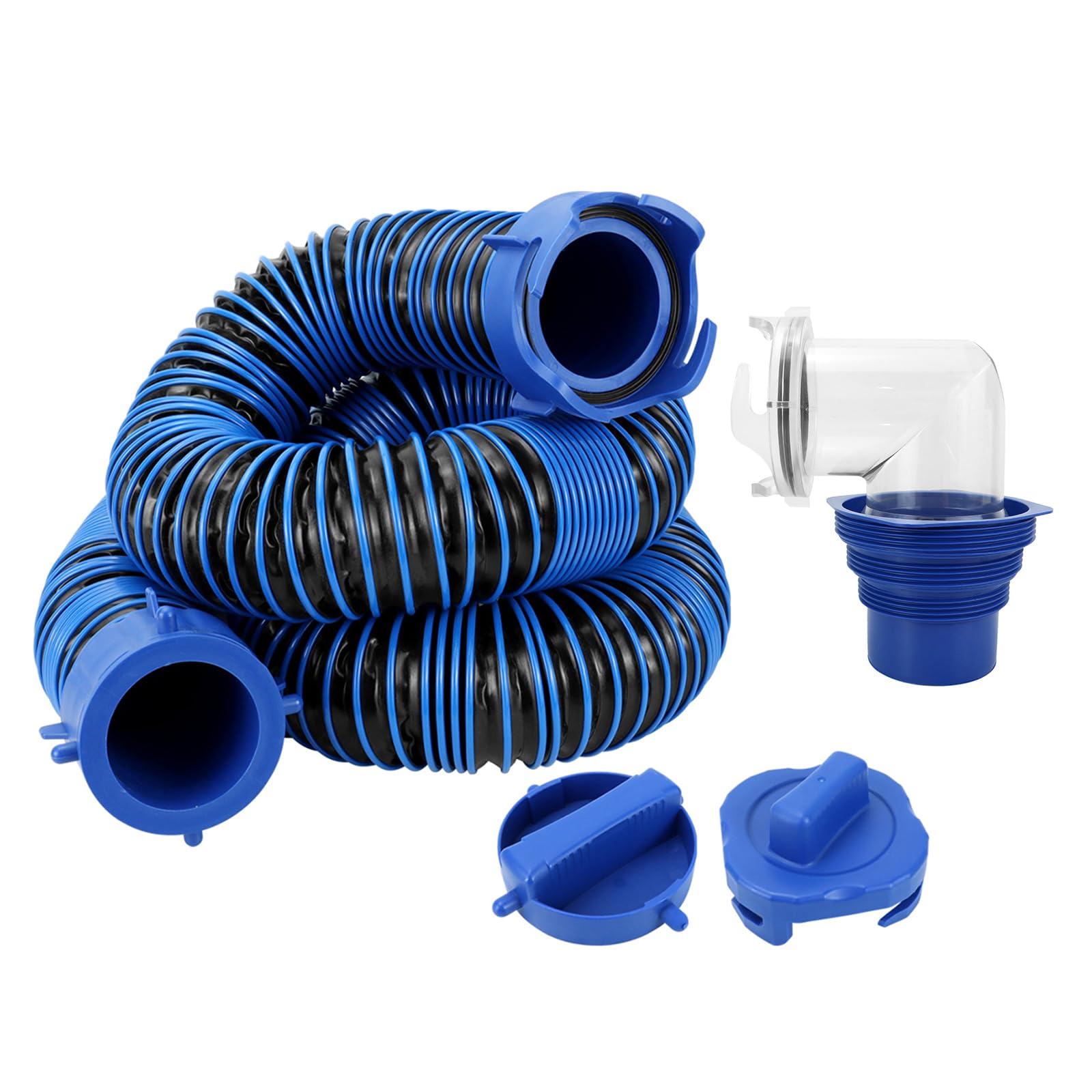 Laikoutd Sewage Pipe With Elb Duty Campers Waste Water Drainage Hose 10Ft Length Construction Sewer Hose Set Leakproof For Sewer Hoses For