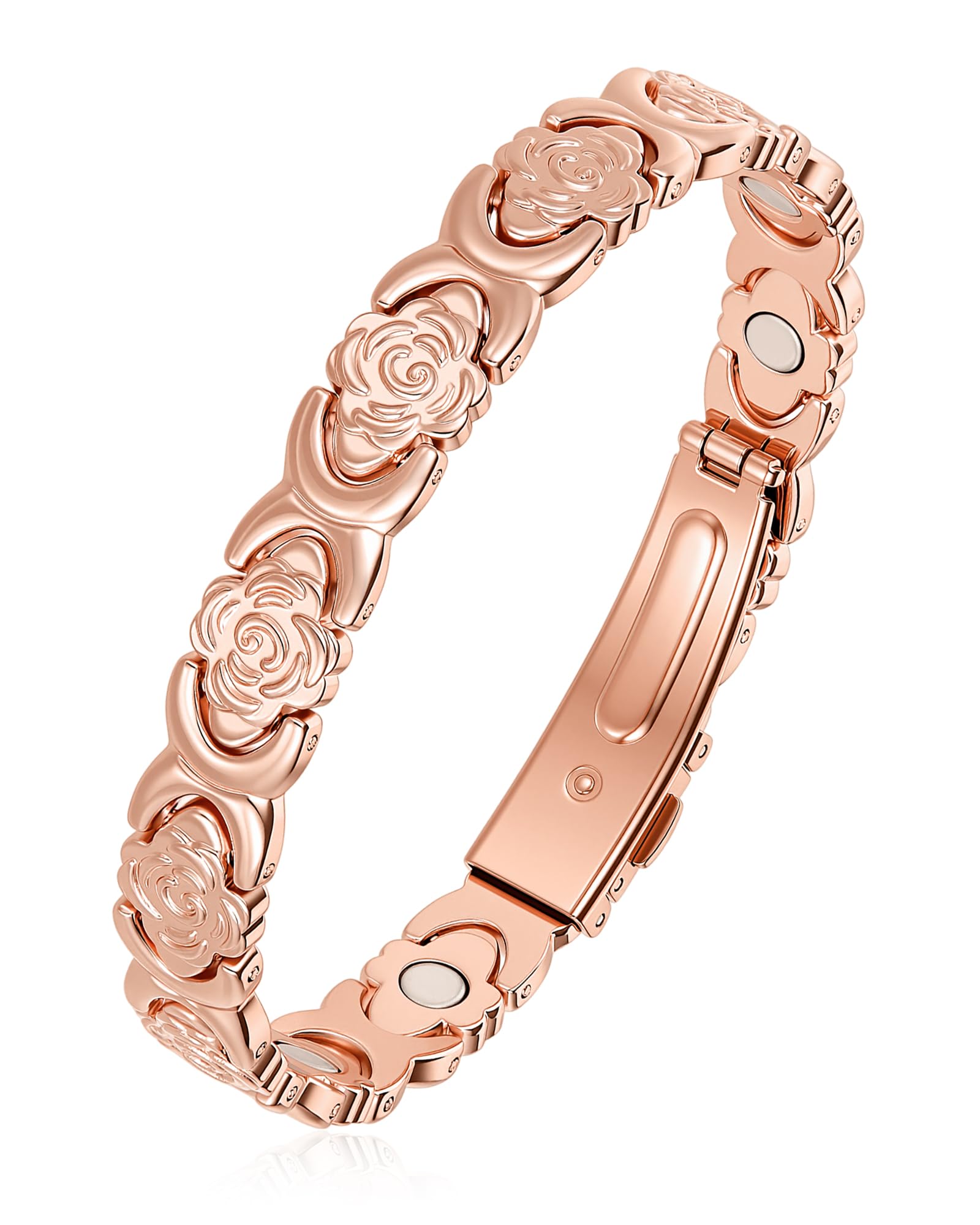 Magnetic Bracelets for Women, 99.99% Pure Copper Bracelet, 3800 Gauss, Adjustable Sizing, Women's Bracelets With Built-in Magnets, Gift Packaging, Fashion Jewelry Gift.