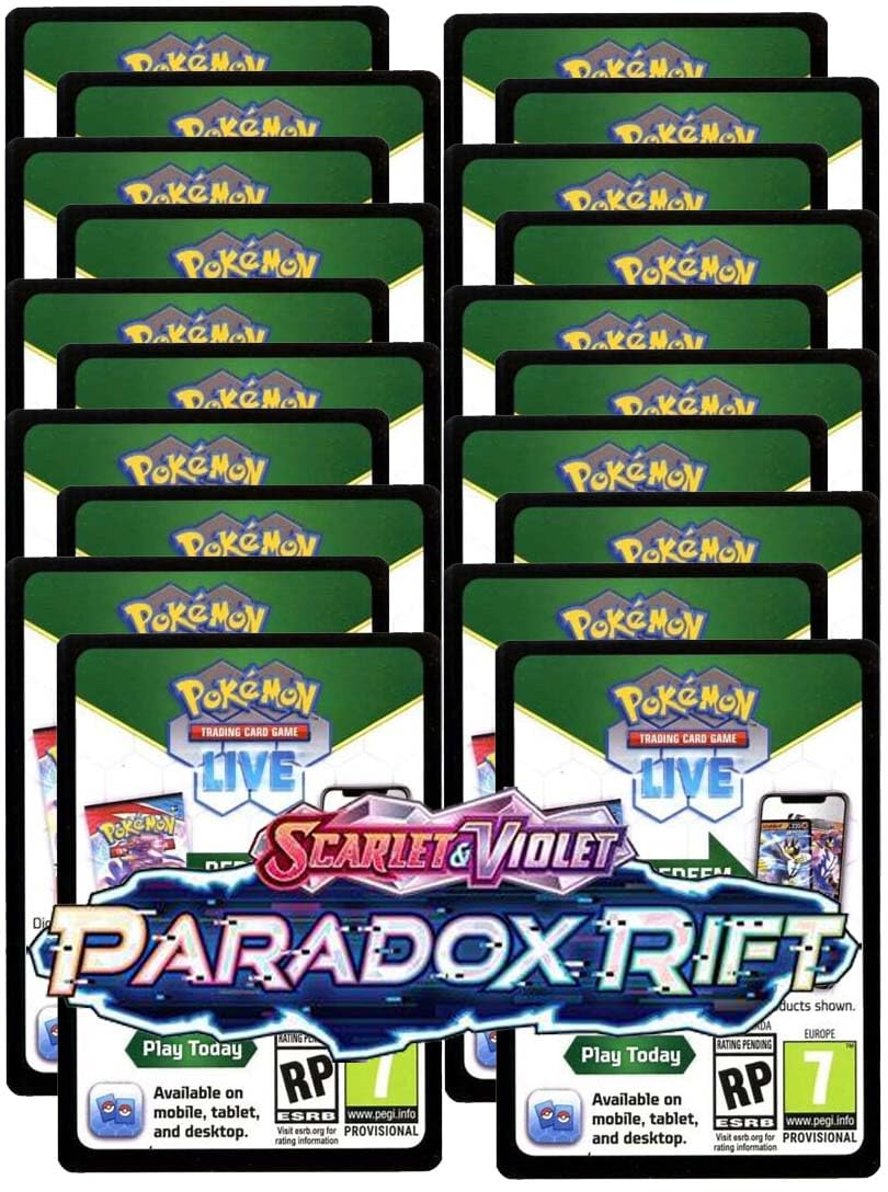 Pokemon Live Codes - Paradox Rift - Booster Pack Code Card - Lot x24