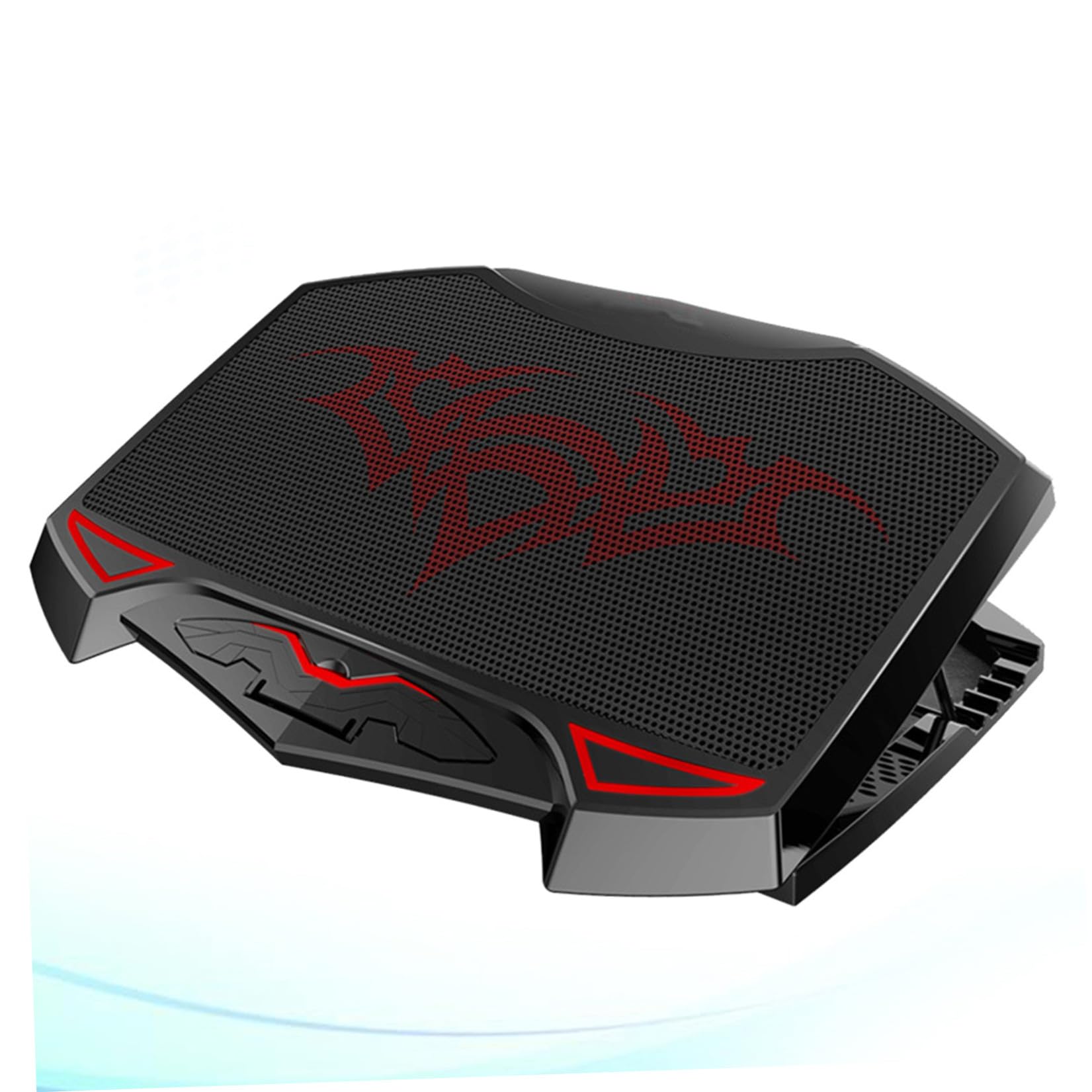 Refroidisseur Métal Ventilateurs Ordinateur Portable 3 pour Rouge 220v | Double Port Usb, Support à 5 Angles Réglables, Pad Antidérapant, Dissipation Rapide