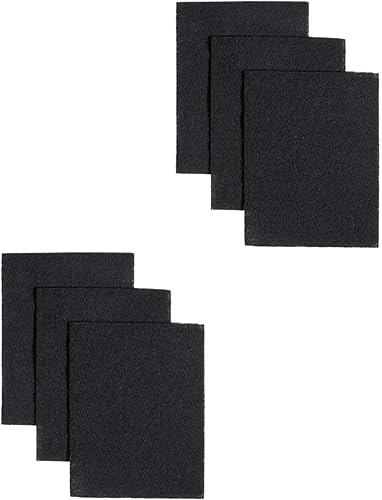 CFS Almohadillas de filtro de repuesto de carbón sin conductos BP58 para campana extractora, 7-34 x 10-12 pulgadas, paquete de 6
