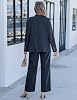 luvamia Traje de Pantalón para Mujer Elegante, Conjunto de Dos Piezas, Chaqueta de Manga Larga para Oficina y Trabajo 3