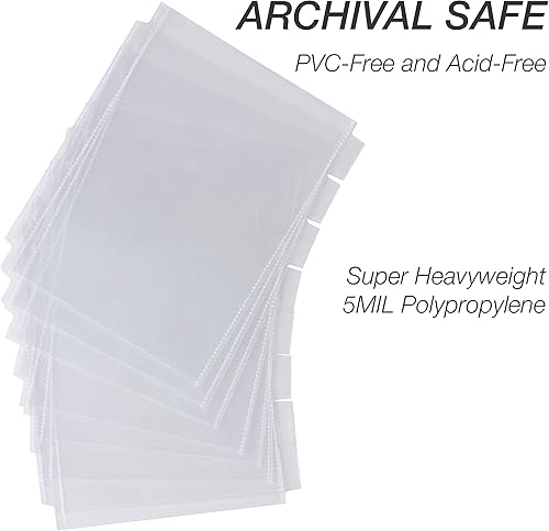 Vista 39 de Samsill Protectores de páginas para tarjetas de recetas de 8.5 x 11 pulgadas, 25 unidades, 2 hojas de carga lateral de bolsillo para carpetas de 3