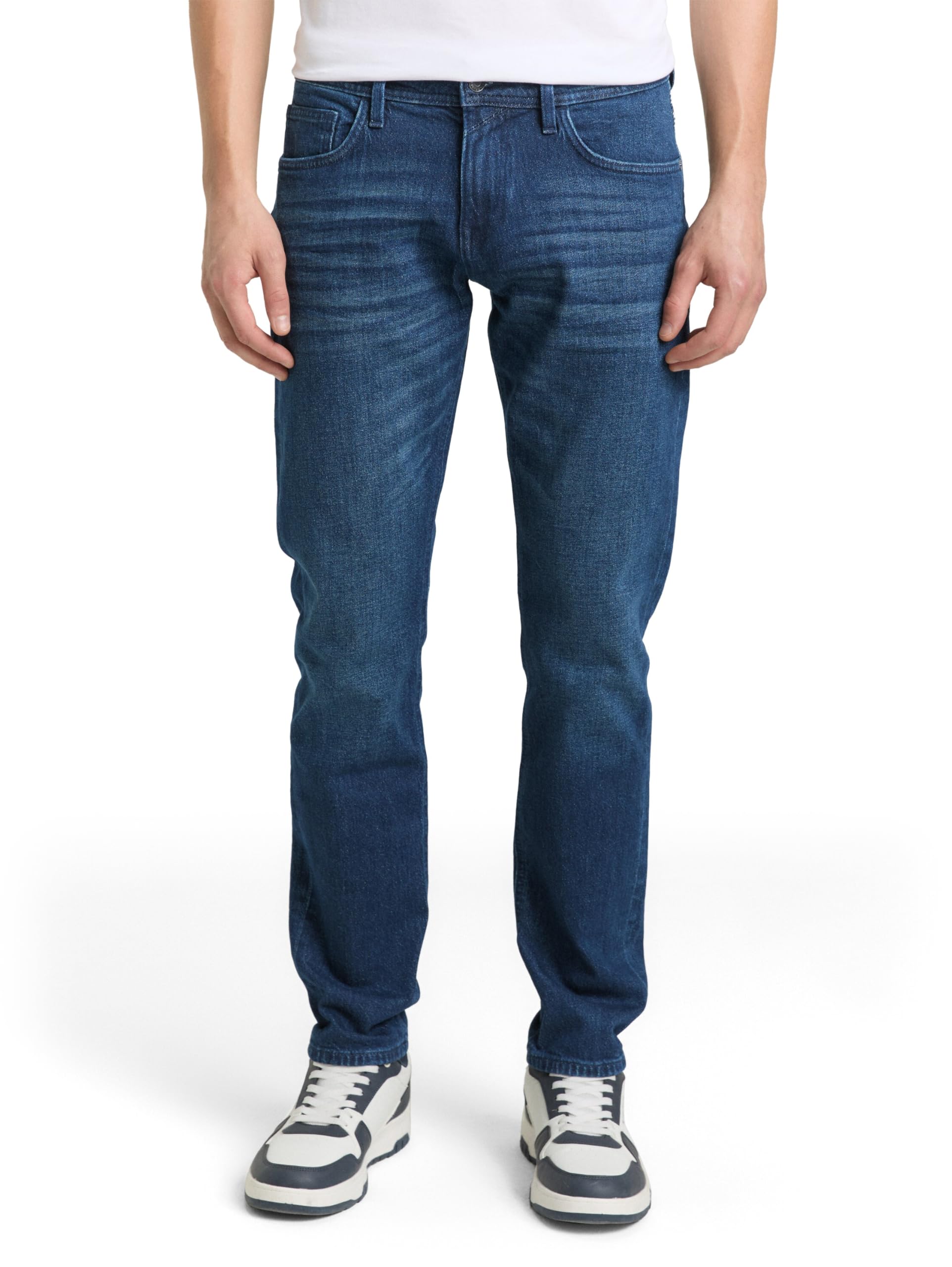 TOM TAILOR Denim Herren Slim Fit Chino Hose mit Gürtel