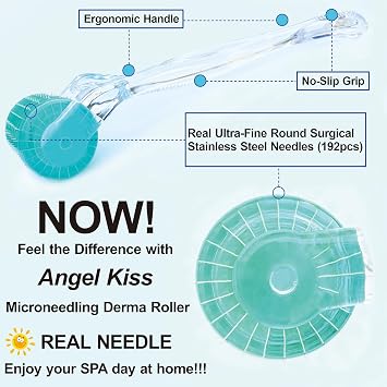 Angel Kiss Microneedle Derma Roller, 192 Individual Stainless Steel Needles