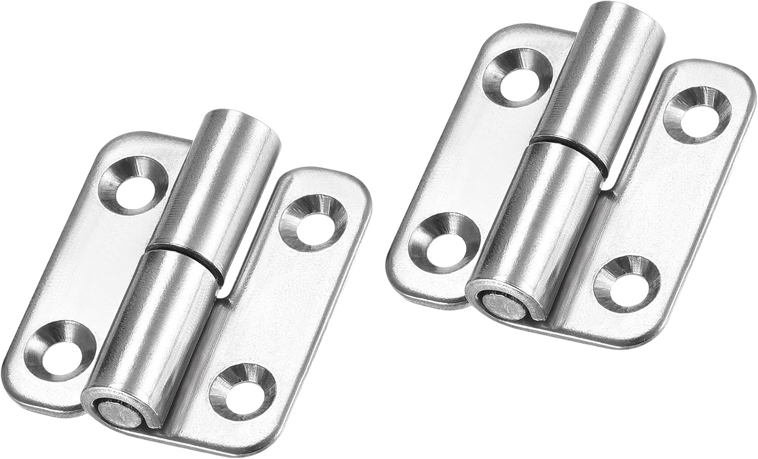 uxcell Lift Off Hinge, Right Handed, Mini, Stainless Steel, Silver, Classic, 2 Pack, 37mm L x 33mm W, 270 Rotation