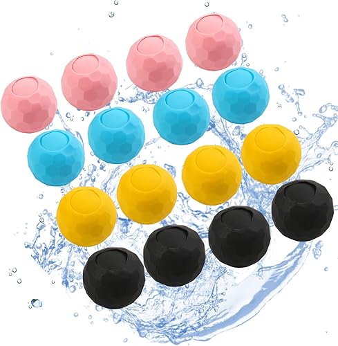 Globos de agua reutilizables 16 unidades globos de llenado rápido autosellantes actividades al aire libre juegos acuáticos suministros de fiesta de