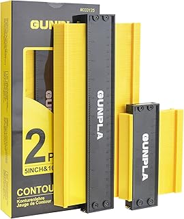 Gunpla 10+5inch Contour Gauge, Adjustable Lock Mechanism Precise Profile Gauges Duplicator Measure Tool Irregular Shapes Accurate Copy Woodworking Tracing Tiles Wood Board Marking Measurement