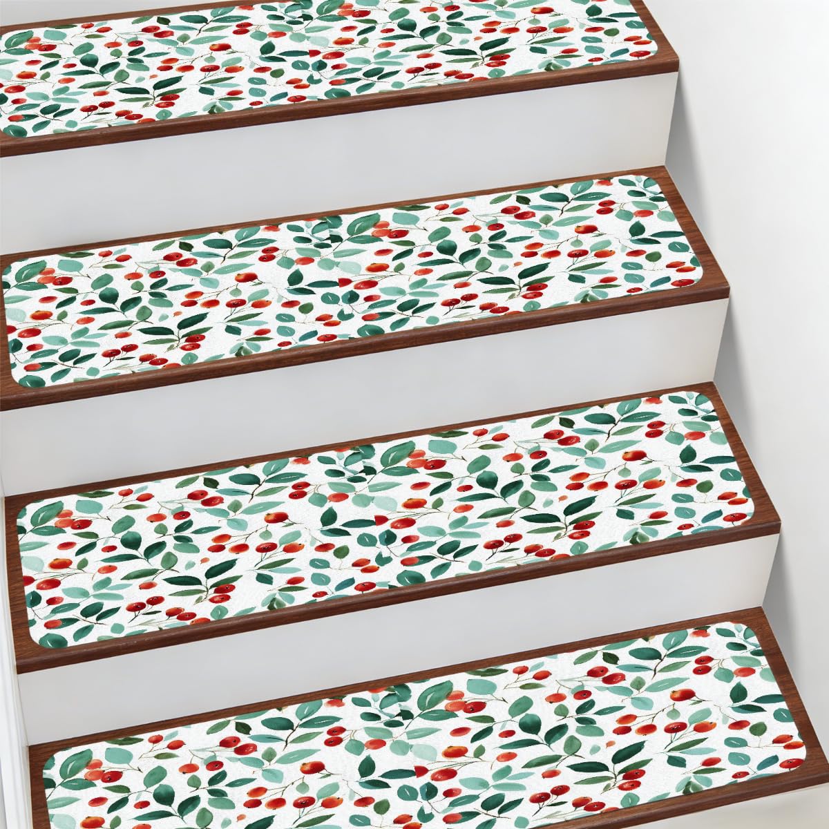 Protectores de escalera interiores Mexpekil para evitar resbalones de niños con acuarela