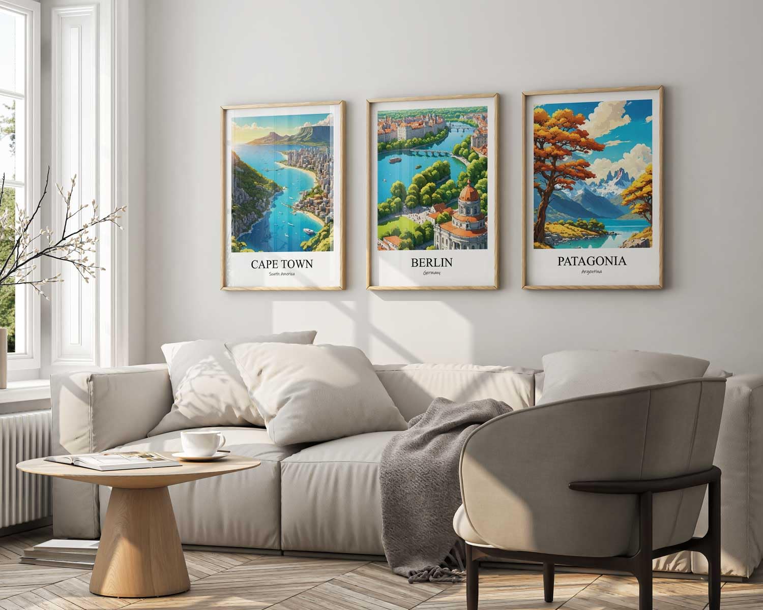 Amazon.com: City Travel Poster set of 3, Colorful City