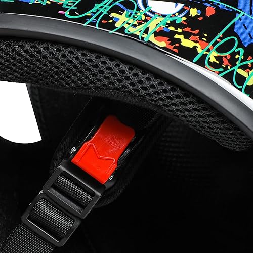 Miniatura 4 de Casco de motorcross, casco de bicicleta de montaña todoterreno, casco de motocicleta juvenil, casco unisex de cara completa, cómodo y ligero, juego