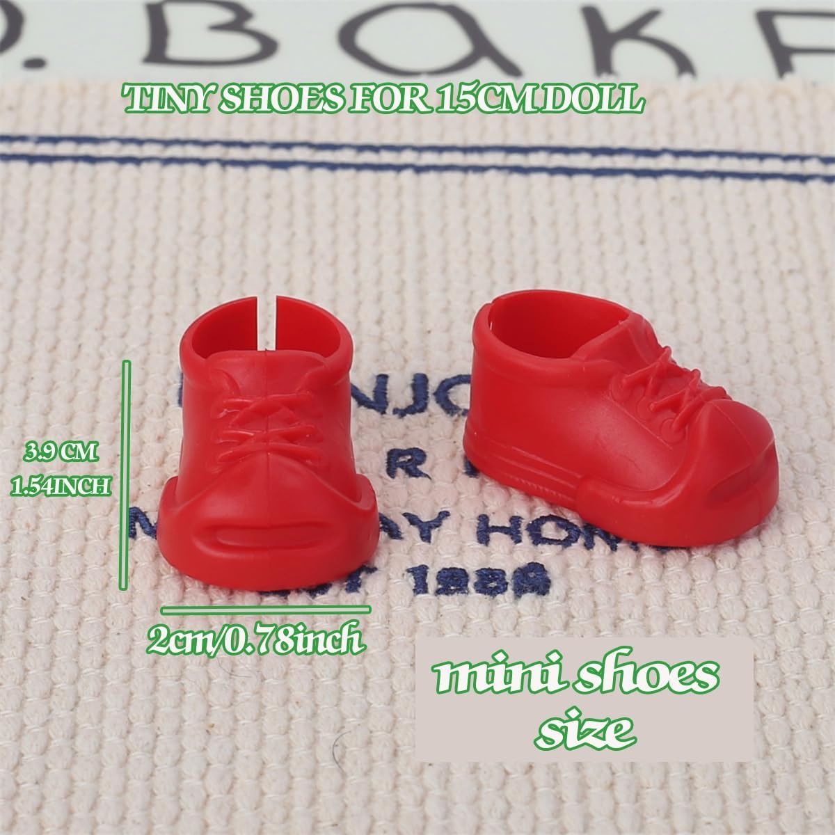 6 Pairs Mini Shoes for 15CM Doll, Plastic Colorful Cute Tiny Shoes Premium Fashion Outfit Accessories Replacement Suitable for 17cm Doll