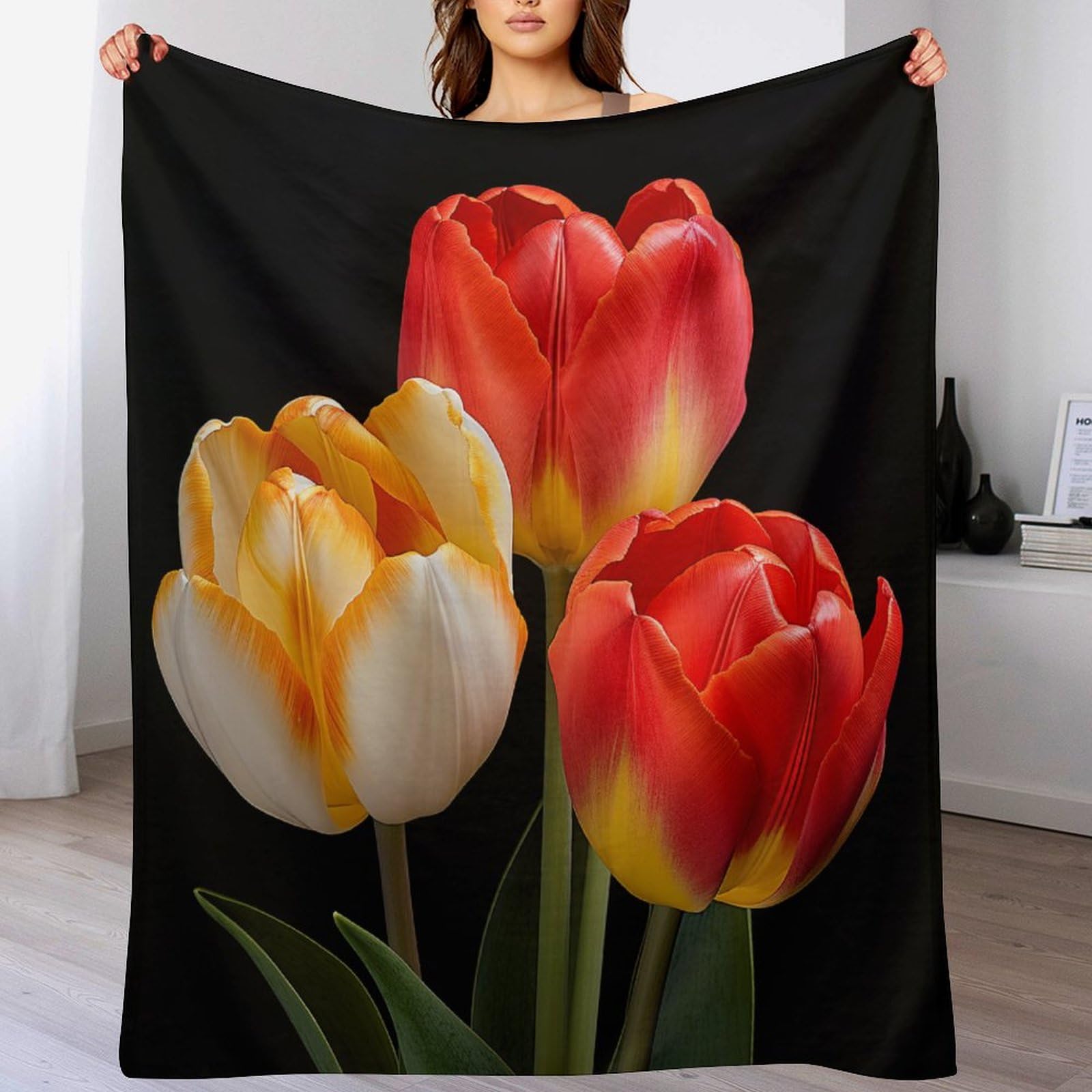 Couverture canapé fleur moelleuse pour vos soirées lecture au coin du feu