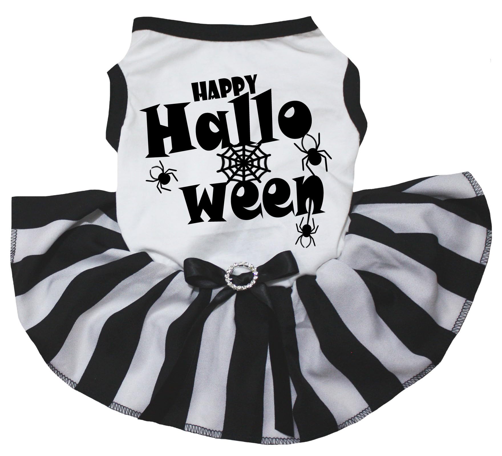 Robe pour chien Halloween blanche S vêtement confortable sans gêne