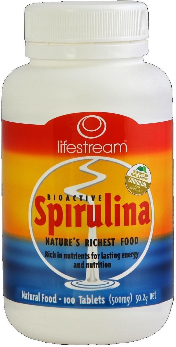 Lifestream Spirulina 500mg 100 Tablets by Lifestream