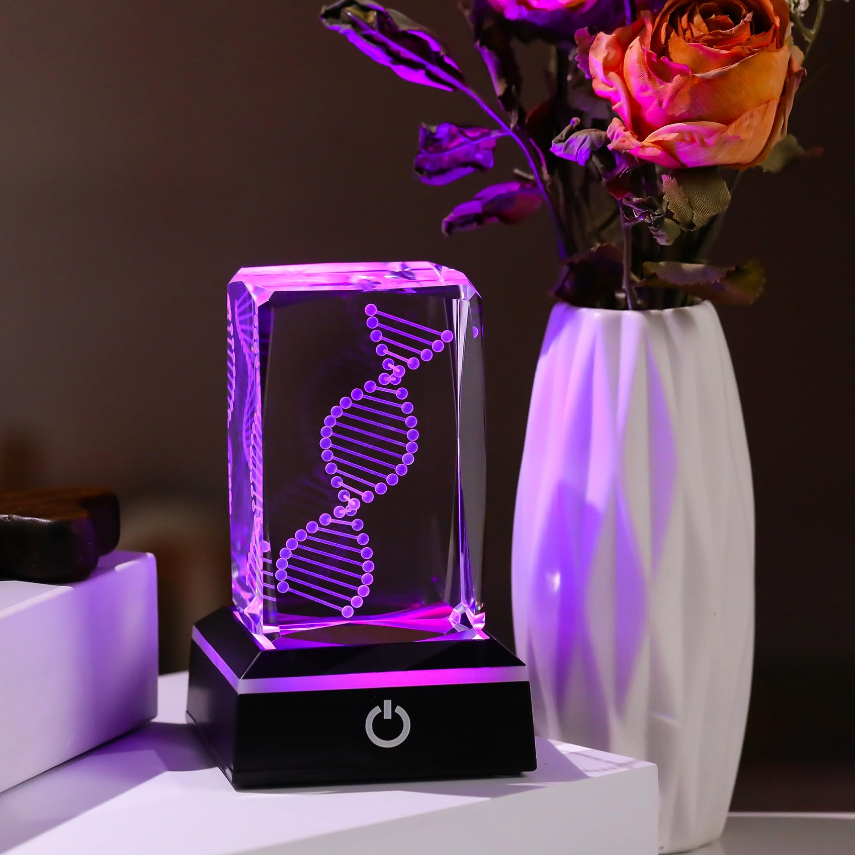 Amazon.com: Movdyka 3D Crystal DNA Model with Color-Changing LED