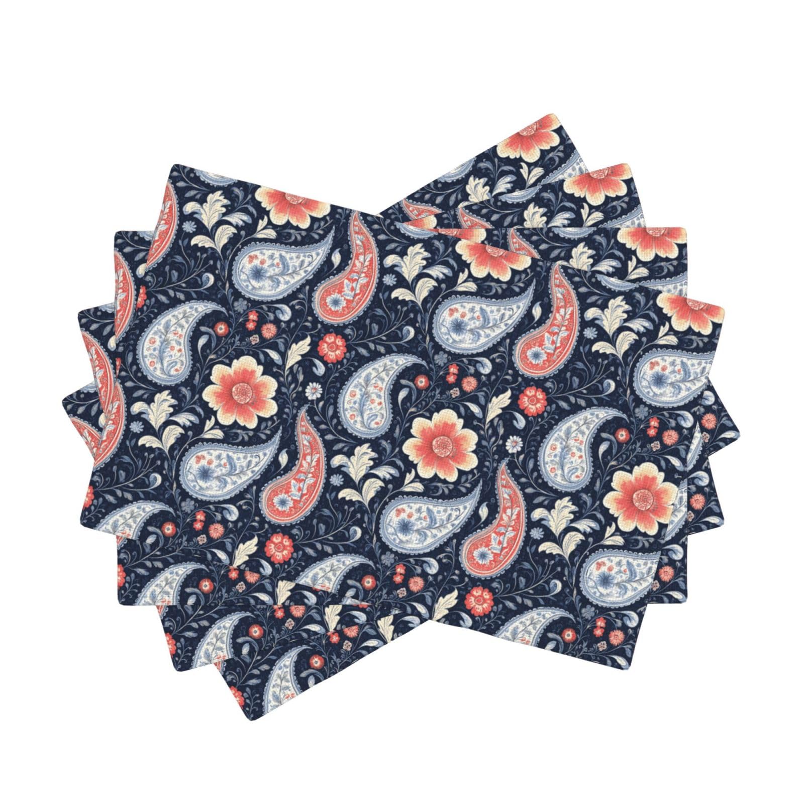 Sets de table lavables anti-tache en faux lin pour protéger votre table