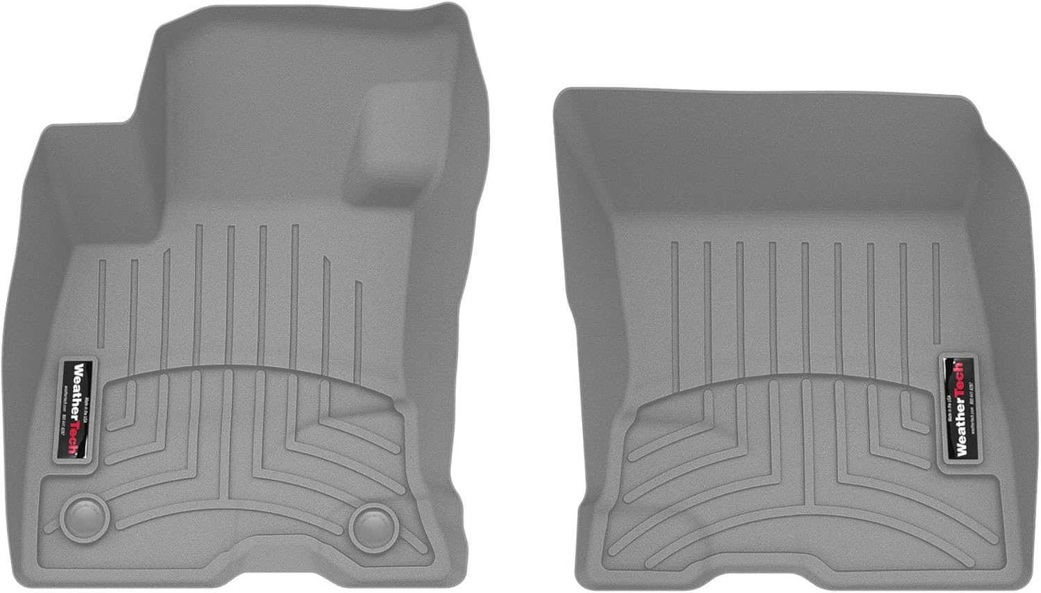 WeatherTech Custom Fit FloorLiners for Ford Escape Hybrid, Escape Plug-in Hybrid, 1st Row (4617191), Grey