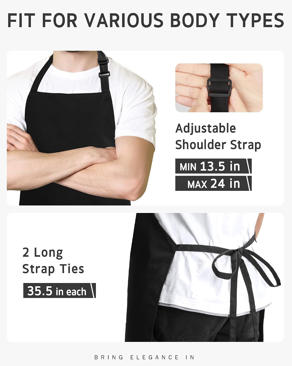 Syntus Chef Apron for Men Women with Pockets, Thick Grilling BBQ Apron