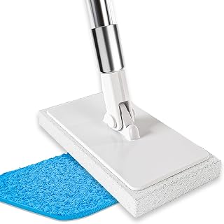 Cleaning Mop Set for Bathroom, Tiles, Tub Mop—Bathroom Tub Scrubber with Long Handle has Shower Scrub & Microfiber Cleaning Pad & 54" Pole, Bathtub Scrubber + long handle, Shower Scrubber for Cleaning