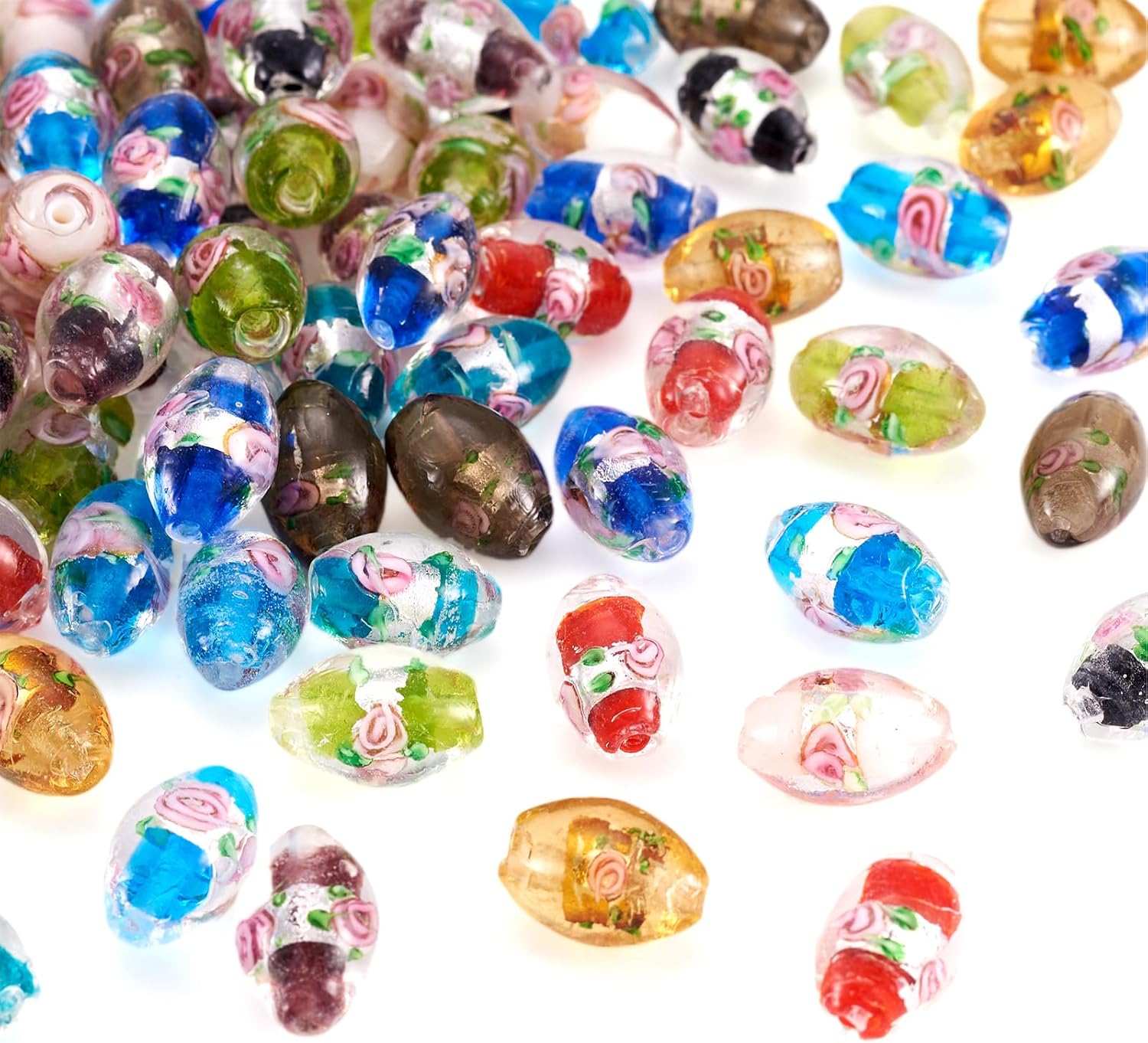 Craftdady 12Pcs Dragonfly Theme Lampwork Glass Beads Handmade Cartoon Animal Insect Glass Beads Loose Spacer Beads 21-23mm for DIY Bracelet Necklace Jewelry Making
