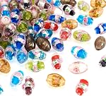 Craftdady 200 pcs Formes mélangées & Couleurs Lampwork Perles en verre Perles molles Fit La plupart des principaux bracelets de charme 4-20x4-20mm Trou: 1-2.5mm