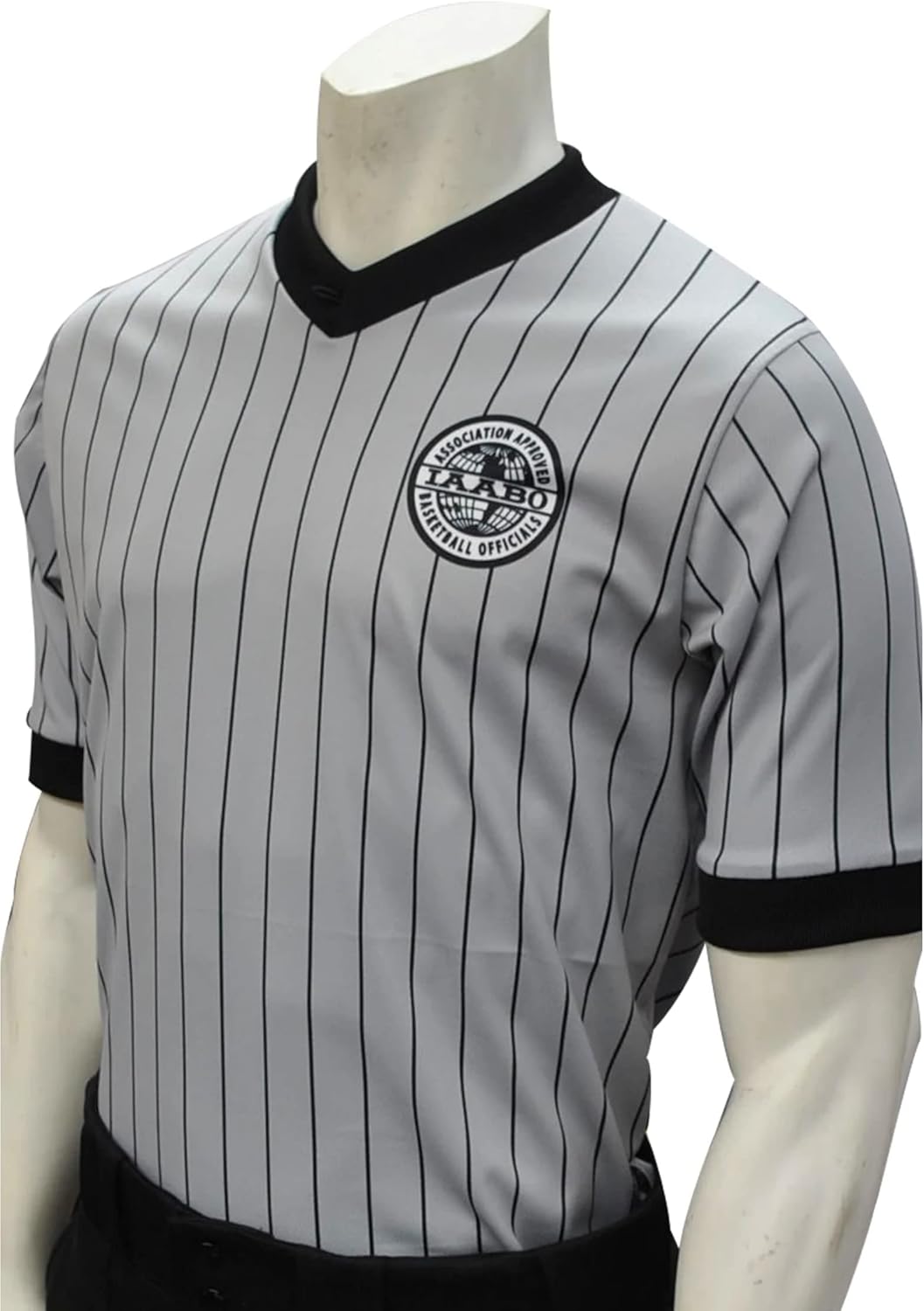 Smitty | I205 | IAABO Basketball Short Sleeve Referee Shirt | Made in USA | School Approved Official Uniform | Grey Black