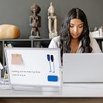 Dry Erase White Board with Stand, ARCOBIS 12" x 16" Weekly Double-Sided Desktop Whiteboard 10 Markers, 4 Magnets, 1 Eraser, Portable Magnetic Dry Erase Calendar for Planning, to Do List, Memo, School