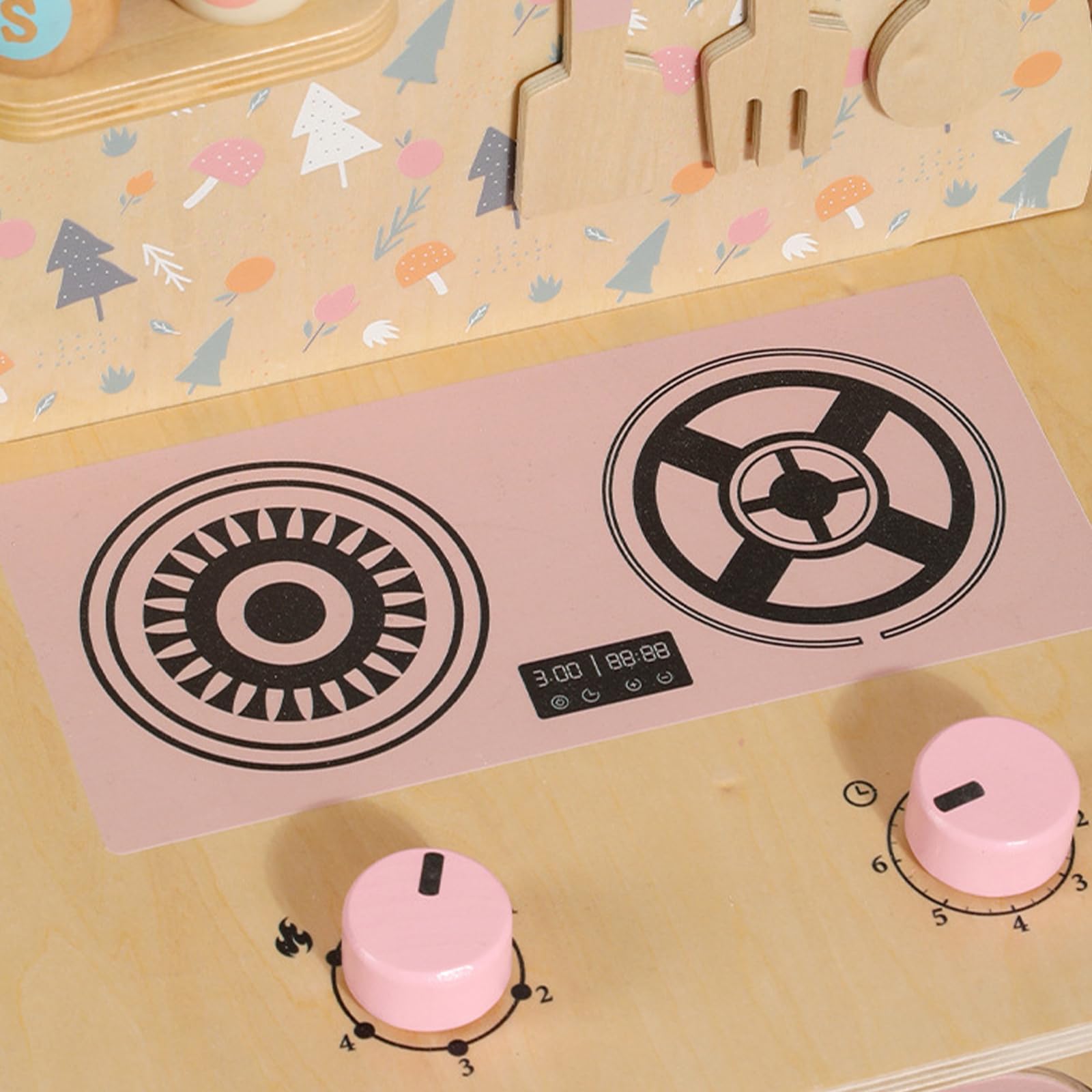 Küchen und Kochherd Set aus Holz, Rollenspielspielzeug mit Töpfen, Pfannen und Utensilien für Kleinkinder, Feinmotorik und soziale Fähigkeiten Rollenspielküchenspielzeug für