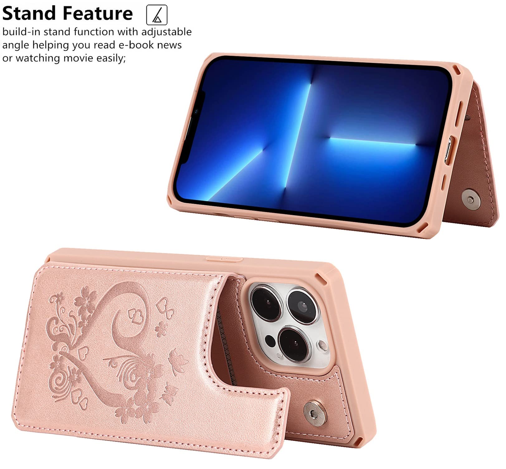 Amazon.co.jp: iCoverCase iPhone 13 Pro Max 財布型ケース 女性