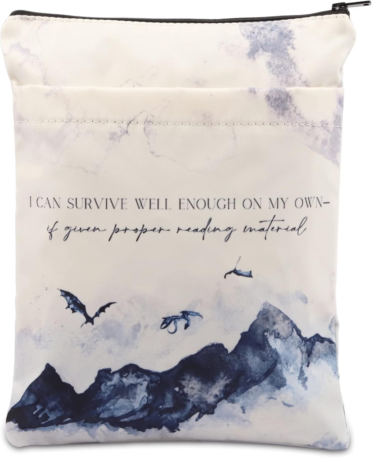 BWWKTOP TOG Novel Book Sleeve Sarah Fans Gifts I Can Survive Well Enough On My Own If Given Proper Reading Material Sarah Book Cover Book Protector (I can survive)