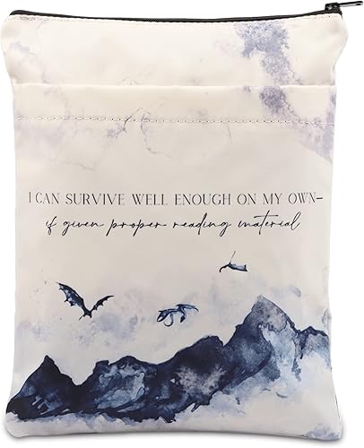 BWWKTOP TOG Novel Book Sleeve Sarah Fans Gifts I Can Survive Well Enough On My Own If Given Material de lectura adecuado, Sarah Book Cover Book