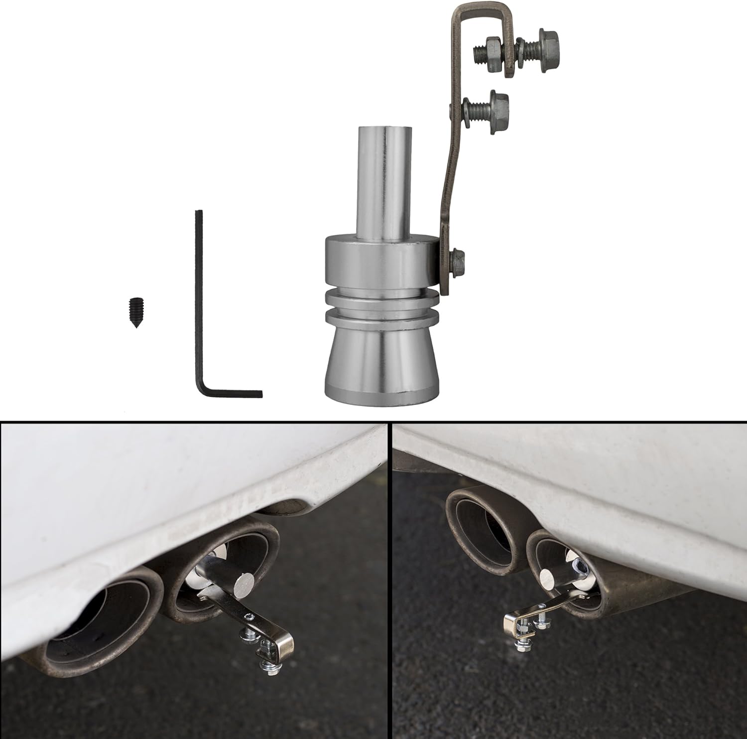Autofy Universal Turbo Sound Whistle Exhaust Pipe Blowoff Valve for All Cars (Size