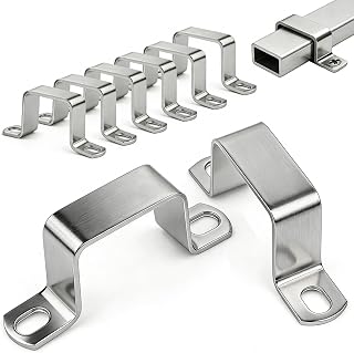 12 Stück Quadratrohrschelle Vierkantrohr Rohrschellen 40×30mm 304 Edelstahl Vierkantrohrschelle U Schelle Winkel Schellen Eckig für vierkantrohr und u profil Haustüren Fenstern Wasserversorgung