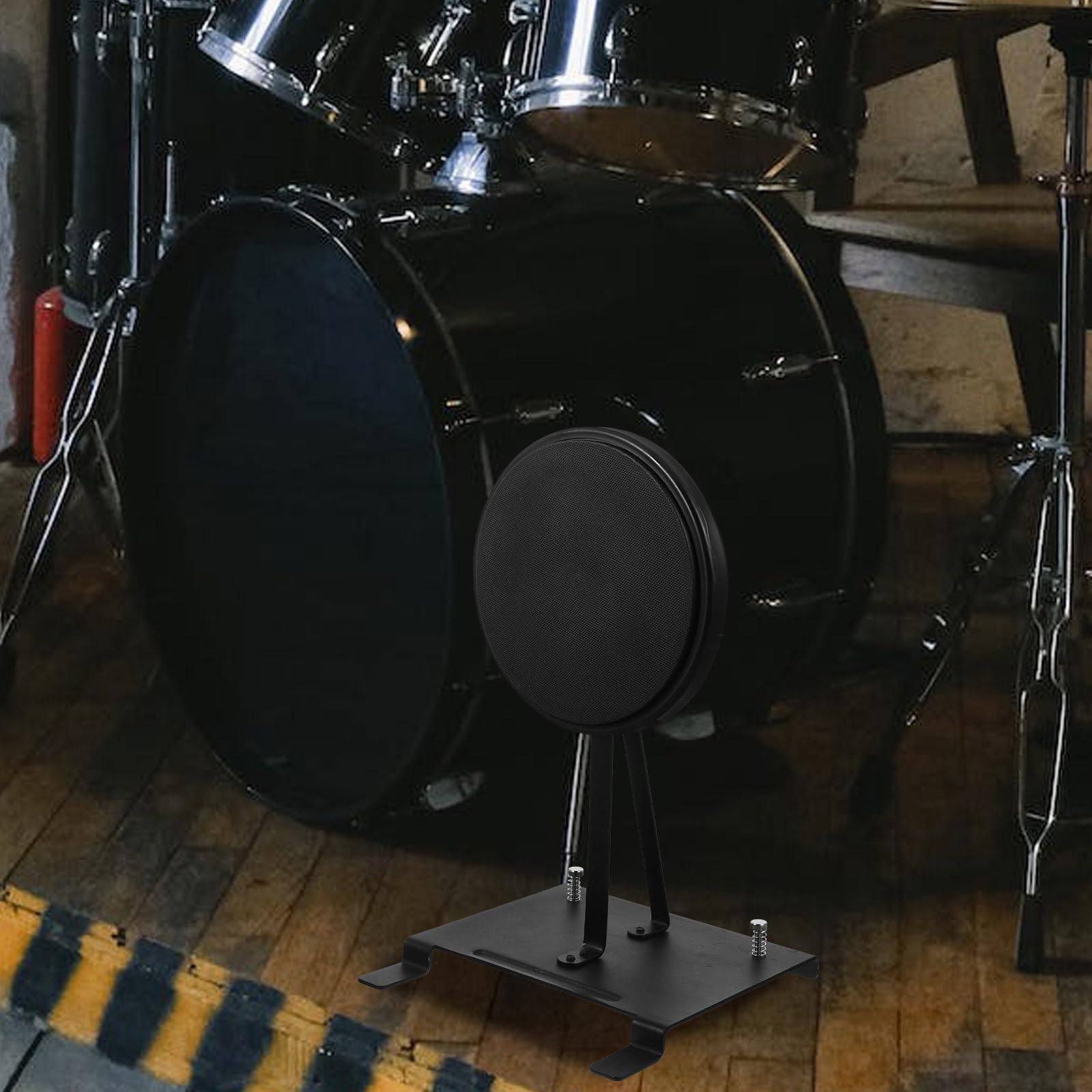 Homoyoyo Pad per Batteria per Cassa Doppio Pedale, Acciaio Nero, Esercizio Silenzioso del Piede per Pratica e Allenamento in Movimento Colore Casuale