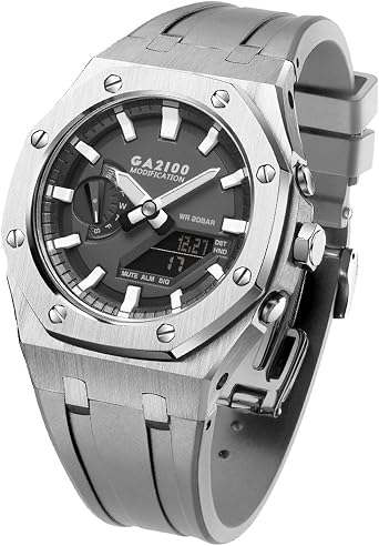 GA2100 MOD Kit For GA2110ET-2A Metal Watch Case Silicone Strap 316 Stainless Steel Modified Accessories Bracelet Bezel bands