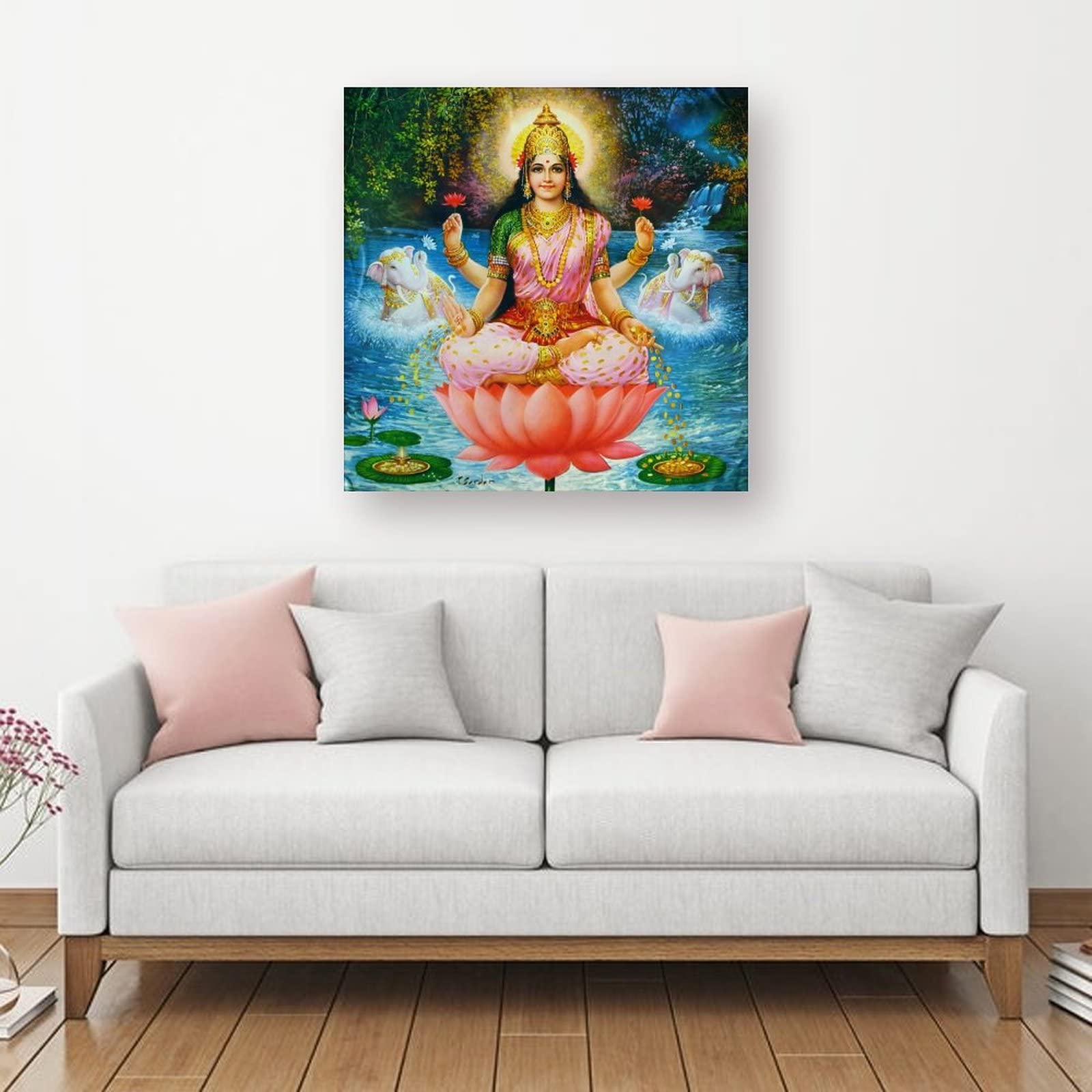 Amazon.com: Srimati Lakshmi Devi Hinduism Poster Indian Gods Religious  Ritual Culture Wall Art Poster Gifts Bedroom Home Decor Picture Canvas  Painting Posters 16x16inch(40x40cm): Posters & Prints