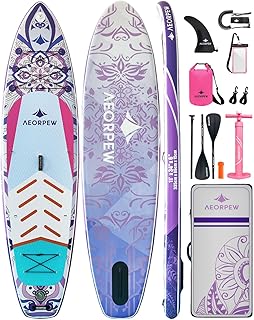 86,4 cm breites aufblasbares Paddelboard für Frauen mit Premium-Paddelboard-Zubehör, Adj SUP-Paddel, 100 l Rucksack, geeignet für vielseitige SUP-Boards aller Fähigkeitsstufen