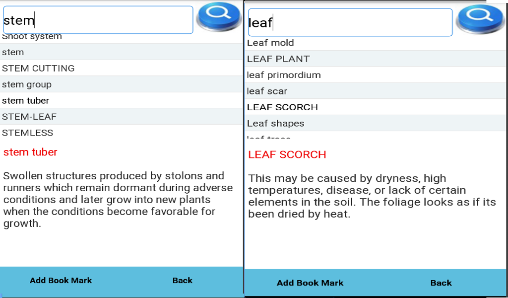 Botany Dictionary Free - App on Amazon Appstore