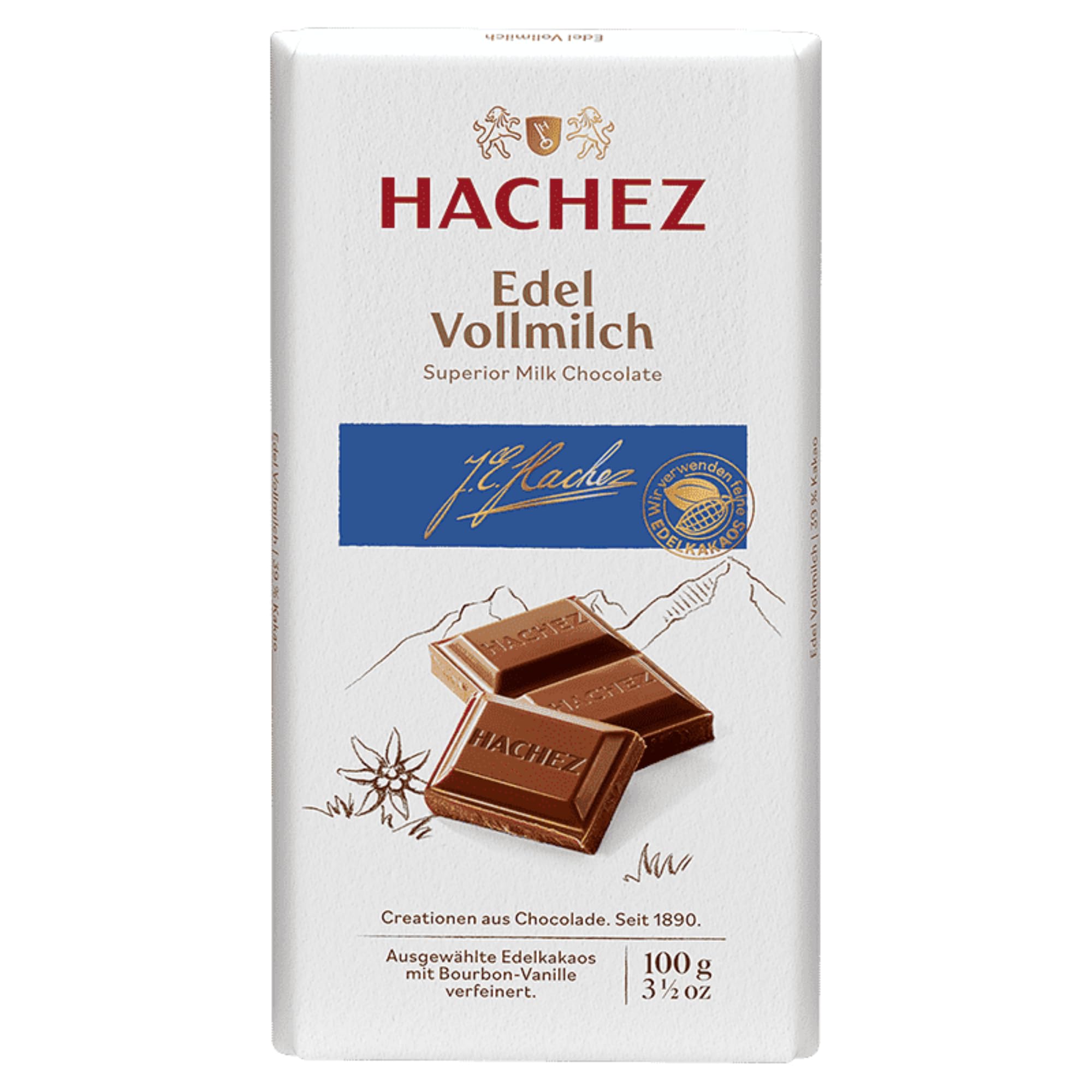 usy Bundle für Hachez Schokolade Edel Vollmilch VPE (10x100g Tafel) + usy Block